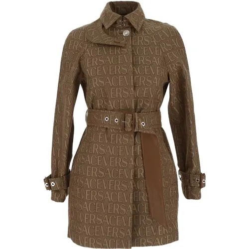 Coats > Belted Coats - - Versace - Modalova