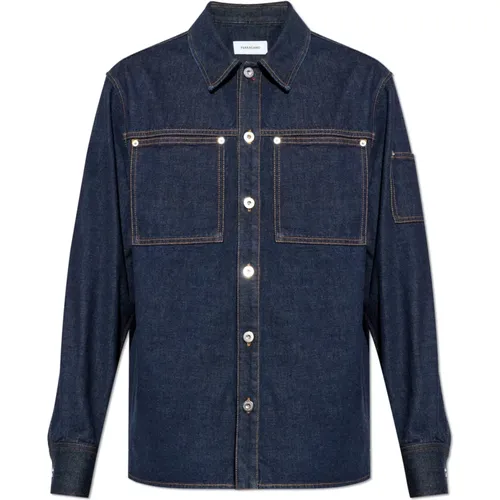 Shirts > Denim Shirts - - Salvatore Ferragamo - Modalova