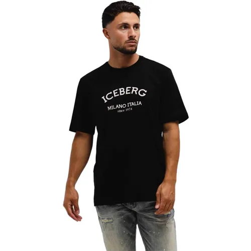 Iceberg - Tops > T-Shirts - Black - Iceberg - Modalova