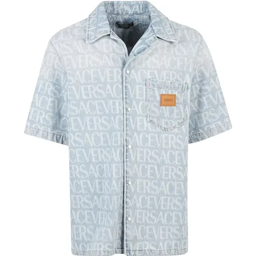 Shirts > Short Sleeve Shirts - - Versace - Modalova
