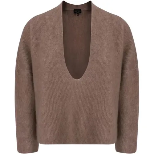 Knitwear > Cashmere Knitwear - - Giorgio Armani - Modalova