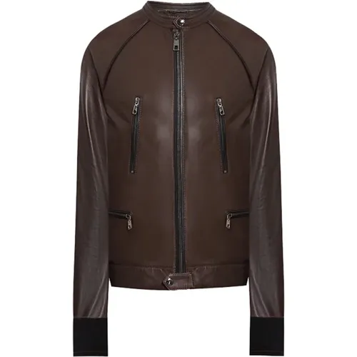 Jackets > Leather Jackets - - Dolce & Gabbana - Modalova