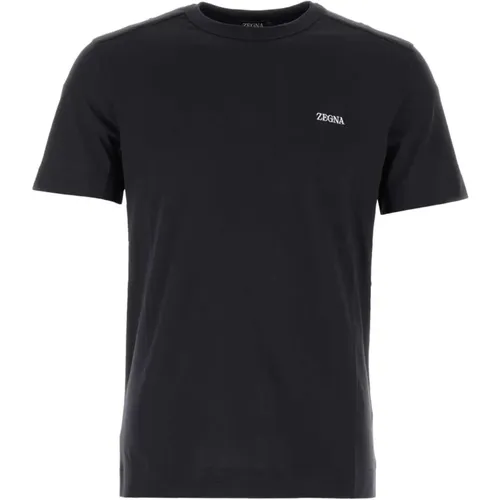 Z Zegna - Tops > T-Shirts - Blue - Z Zegna - Modalova