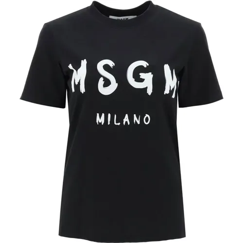 Msgm - Tops > T-Shirts - Black - Msgm - Modalova