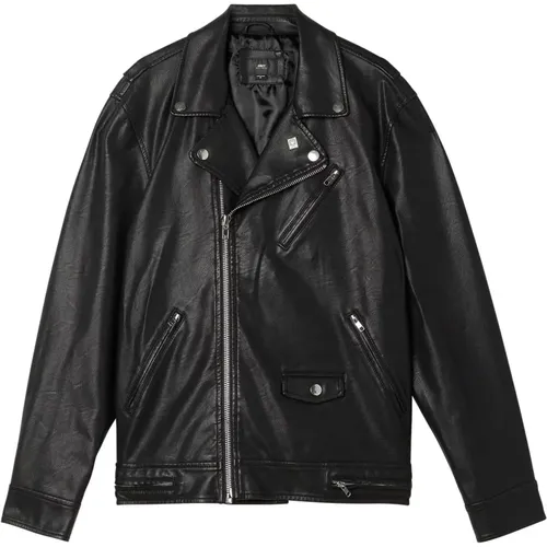 Jackets > Leather Jackets - - Obey - Modalova