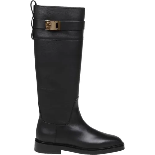 Shoes > Boots > High Boots - - Salvatore Ferragamo - Modalova