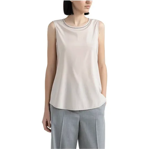 Tops > Sleeveless Tops - - PESERICO - Modalova