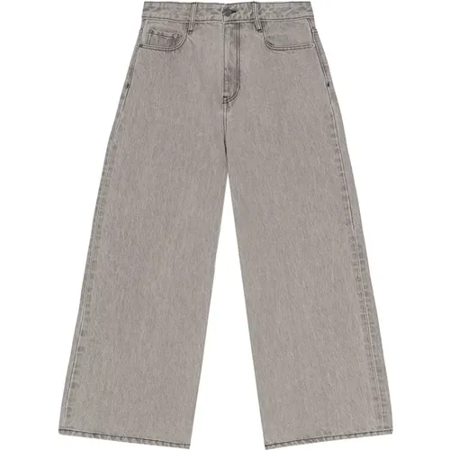 Ganni - Jeans > Wide Jeans - Gray - Ganni - Modalova