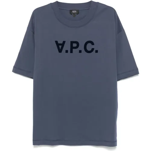 A.p.c. - Tops > T-Shirts - Blue - A.p.c. - Modalova