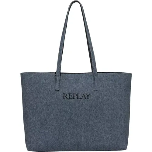 Replay - Bags > Tote Bags - Blue - Replay - Modalova