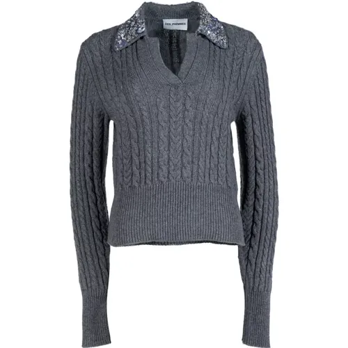 Knitwear > V-neck Knitwear - - DES Phemmes - Modalova