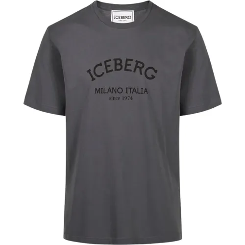 Iceberg - Tops > T-Shirts - Gray - Iceberg - Modalova