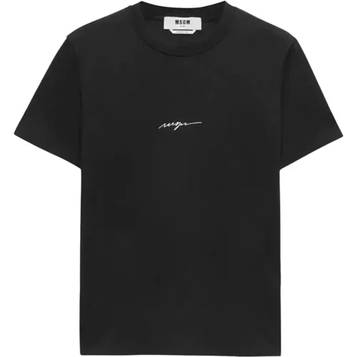 Msgm - Tops > T-Shirts - Black - Msgm - Modalova