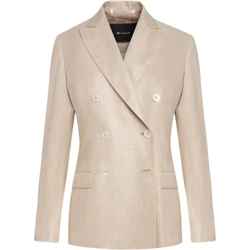 Kiton - Jackets > Blazers - Beige - Kiton - Modalova