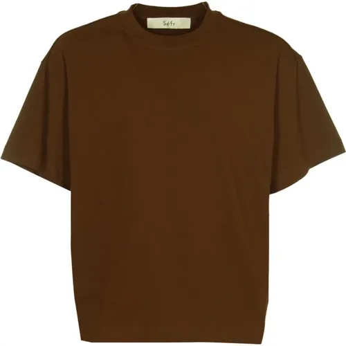 Séfr - Tops > T-Shirts - Brown - Séfr - Modalova