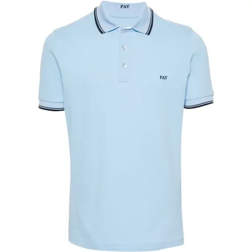 Fay - Tops > Polo Shirts - Blue - Fay - Modalova