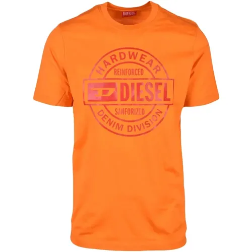 Diesel - Tops > T-Shirts - Orange - Diesel - Modalova