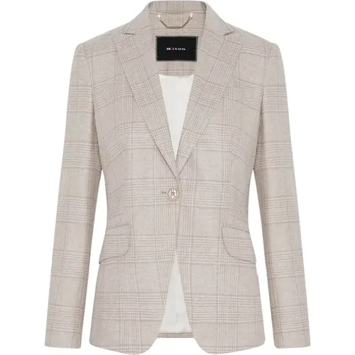 Kiton - Jackets > Blazers - Beige - Kiton - Modalova