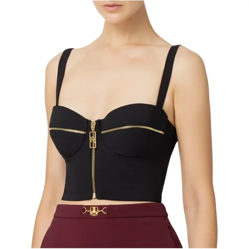 Tops > Sleeveless Tops - - Elisabetta Franchi - Modalova