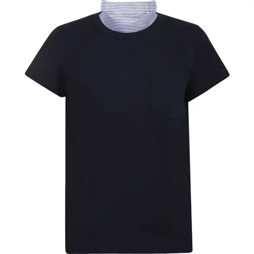 Sacai - Tops > T-Shirts - Blue - Sacai - Modalova