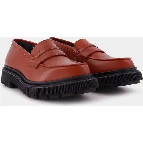 Type 159 Loafers in Red Leather - Adieu Paris - Modalova