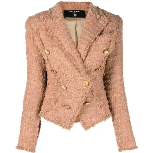 Jackets > Tweed Jackets - - Balmain - Modalova