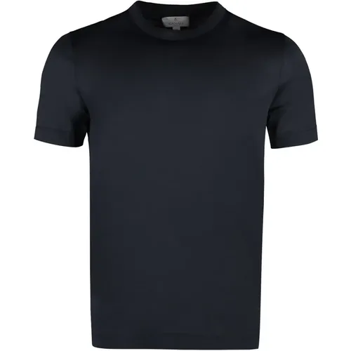 Canali - Tops > T-Shirts - Blue - Canali - Modalova