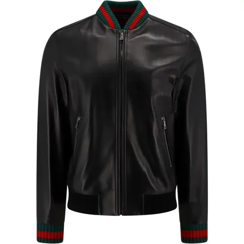 Jackets > Leather Jackets - - Gucci - Modalova