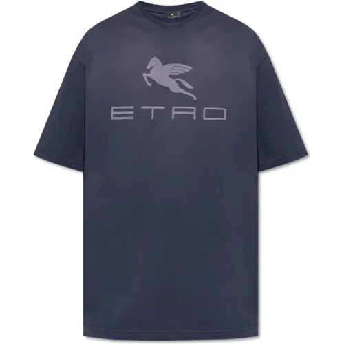 Etro - Tops > T-Shirts - Blue - ETRO - Modalova