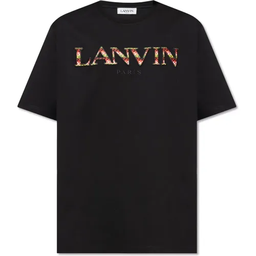 Lanvin - Tops > T-Shirts - Black - Lanvin - Modalova