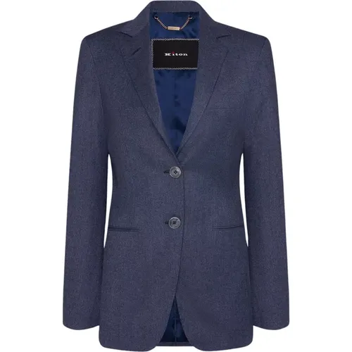 Kiton - Jackets > Blazers - Blue - Kiton - Modalova