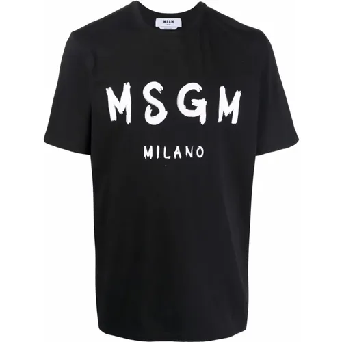 Msgm - Tops > T-Shirts - Black - Msgm - Modalova