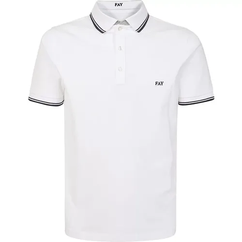 Fay - Tops > Polo Shirts - White - Fay - Modalova