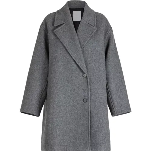 Coats > Double-Breasted Coats - - Pomandère - Modalova