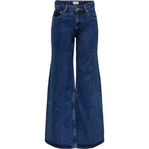 Only - Jeans > Wide Jeans - Blue - Only - Modalova