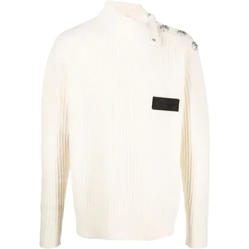 Knitwear > Cashmere Knitwear - - Balmain - Modalova