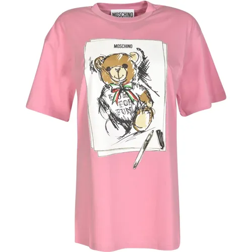 Moschino - Tops > T-Shirts - Pink - Moschino - Modalova