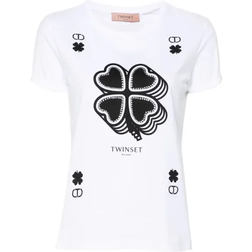 Twinset - Tops > T-Shirts - White - Twinset - Modalova