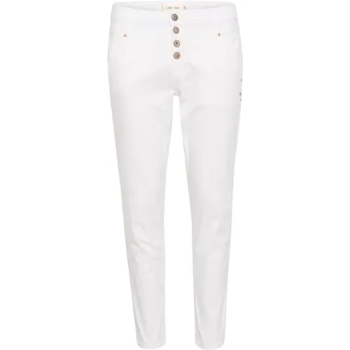 Trousers > Cropped Trousers - - Cream - Modalova