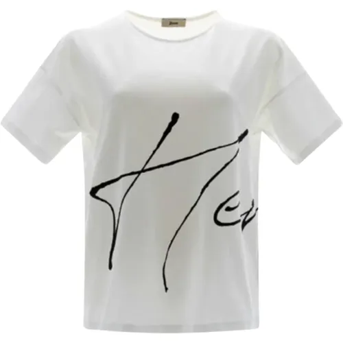 Herno - Tops > T-Shirts - White - Herno - Modalova