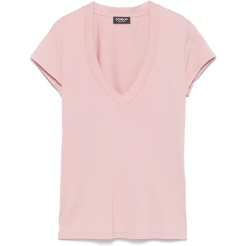 Dondup - Tops > T-Shirts - Pink - Dondup - Modalova