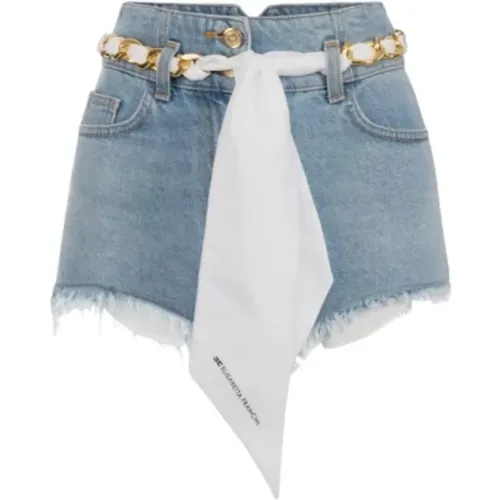 Shorts > Denim Shorts - - Elisabetta Franchi - Modalova