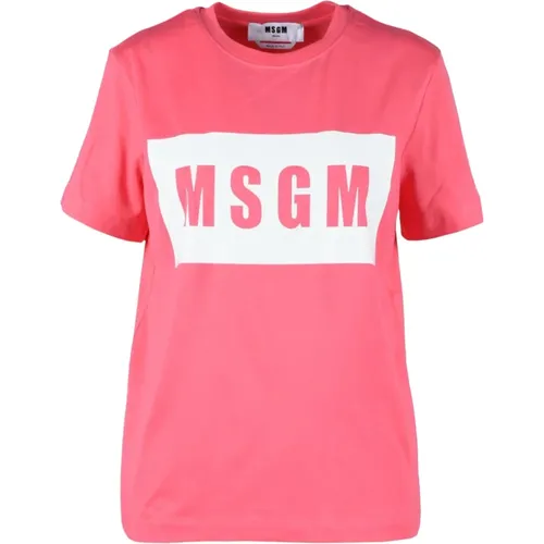 Msgm - Tops > T-Shirts - Pink - Msgm - Modalova