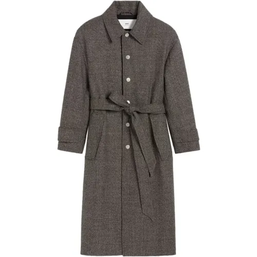 Coats > Belted Coats - - Ami Paris - Modalova