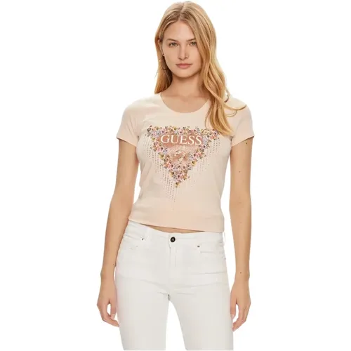 Guess - Tops > T-Shirts - Beige - Guess - Modalova