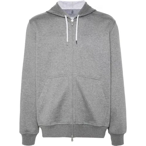 Sweatshirts & Hoodies > Zip-throughs - - BRUNELLO CUCINELLI - Modalova