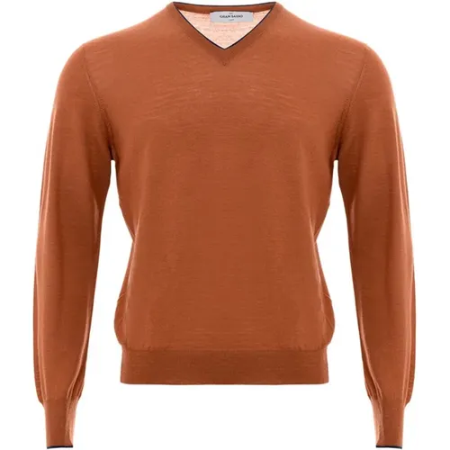 Knitwear > V-neck Knitwear - - Gran Sasso - Modalova