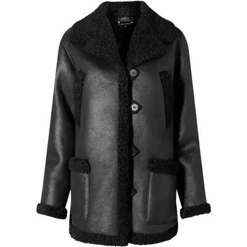 Jackets > Leather Jackets - - A.p.c. - Modalova