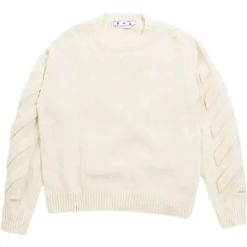 Knitwear > Round-neck Knitwear - - Off White - Modalova