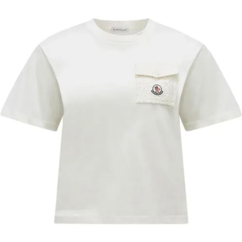 Moncler - Tops > T-Shirts - White - Moncler - Modalova